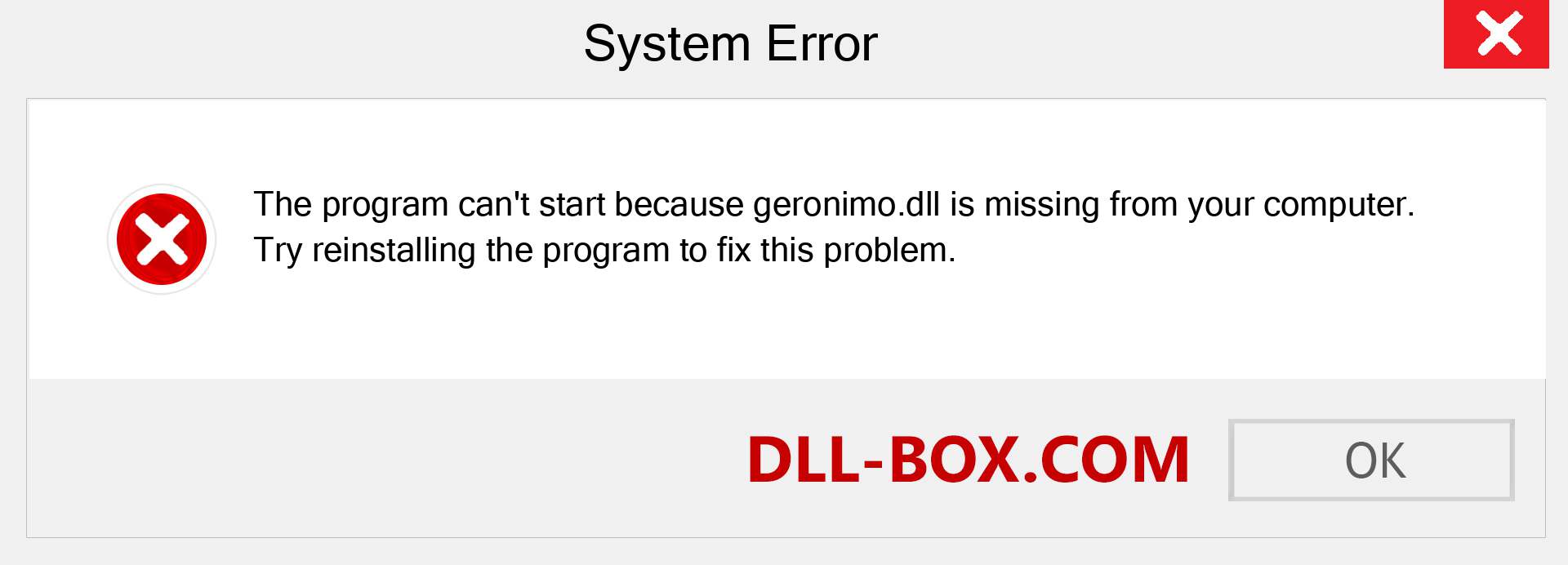  geronimo.dll file is missing?. Download for Windows 7, 8, 10 - Fix  geronimo dll Missing Error on Windows, photos, images